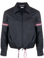 Thom Browne veste zippée à brassière tricolore - Bleu