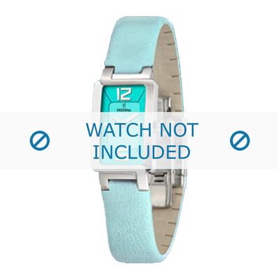 Horlogeband Festina F16218-3 Leder Turquoise 9mm