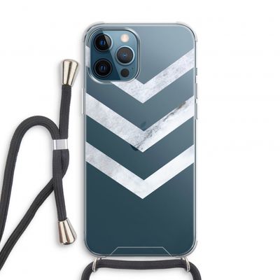 Marmeren pijlen: iPhone 12 Pro Transparant Hoesje met koord