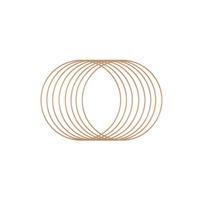 Vaessen Creative • metalen ringen set ø20cm 3mm antiek goud 8x
