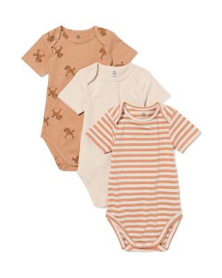 HEMA Rompers hobbelpaard - 3 stuks bruin (bruin)