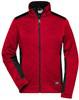 James & Nicholson JN861 Ladies´ Knitted Workwear Fleece Jacket -STRONG- - Red-Melange/Black - XS