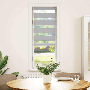VidaXL Zebra rolgordijn 40x150 cm stofbreedte 35,9 cm lichtgrijs