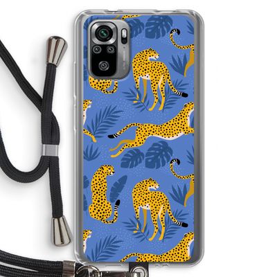 Luipaard: Xiaomi Redmi Note 10S Transparant Hoesje met koord
