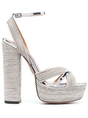 Aquazzura sandales Ari à plateforme 150 mm - Argent