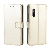Retro Crazy Horse textuur horizontale Flip lederen case voor VIVO V15 Pro met houder & kaartsleuven & fotolijstjes (goud)