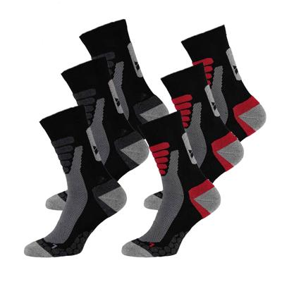 Xtreme Wandelsokken 6-pack Multi Black-39/42