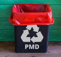 Container sticker PMD recycle