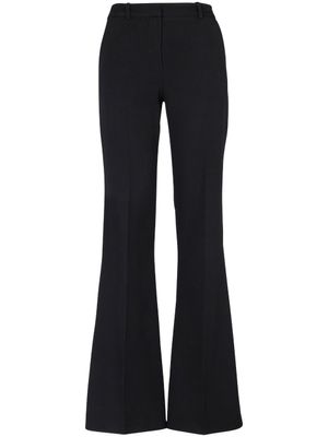 Balmain pantalon en laine à coupe évasée - Noir