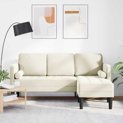 Bankstel Crème 173 x 131 x 67 cm Fluweel