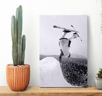 Ski pro canvas zwart wit Ski pro canvas zwart wit