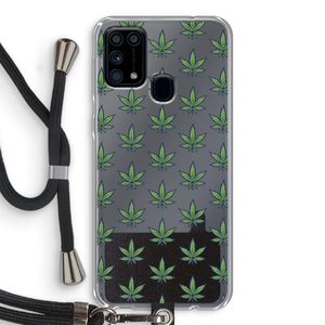 Weed: Samsung Galaxy M31 Transparant Hoesje met koord