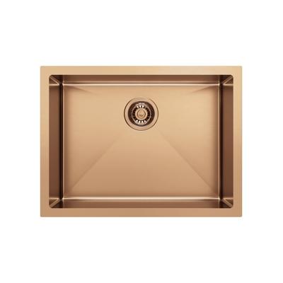 Inbouw Wastafel Sapho Zenith 60x45 cm RVS Koper PVD Sapho Inbouw Wastafel Sapho Zenith 60x45 cm RVS Koper PVD Sapho