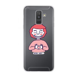 Hartje: Samsung Galaxy A6 Plus (2018) Transparant Hoesje