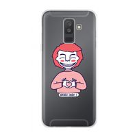 Hartje: Samsung Galaxy A6 Plus (2018) Transparant Hoesje