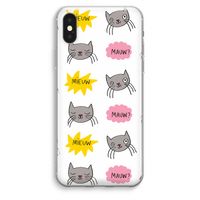 Meow: iPhone XS Max Transparant Hoesje
