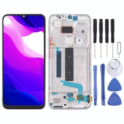 Origineel AMOLED MATERIAL LCD -scherm en digitizer volledige montage met frame voor Xiaomi Mi 10 lite 5G