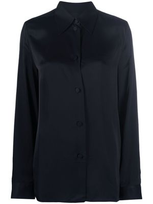 Jil Sander blouse boutonnée à col classique - Bleu