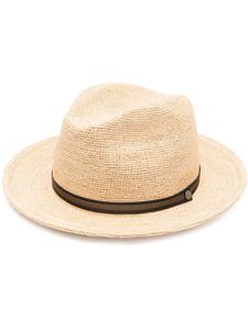 Borsalino chapeau à design tressé - Tons neutres