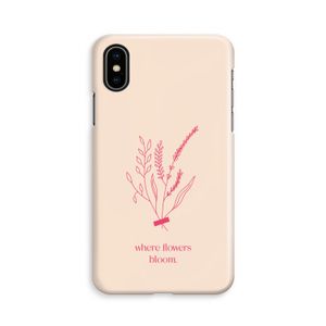 Where flowers bloom: iPhone X Volledig Geprint Hoesje