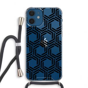 Geometrisch patroon: iPhone 12 mini Transparant Hoesje met koord