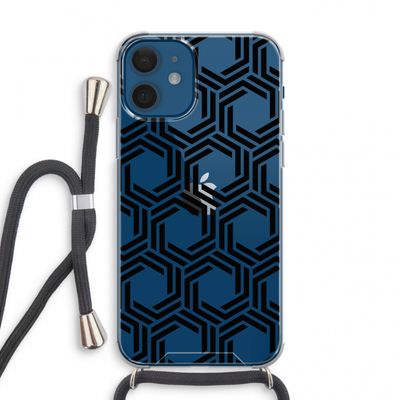 Geometrisch patroon: iPhone 12 mini Transparant Hoesje met koord