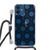 Geometrisch patroon: iPhone 12 mini Transparant Hoesje met koord