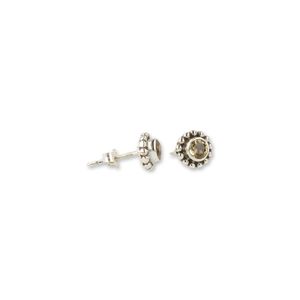 Zilveren Oorstekers Citrien Natuur - 925 Sterling