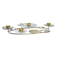 Kroonkandelaar DKD Home Decor Spiegel Gouden Metaal Munt Waterlelie (54 x 33 x 8 cm)