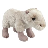 Pluche beige waterzwijn/capibara knuffel 15 cm speelgoed   -