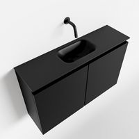 Toiletmeubel Mondiaz Ture | 80 cm | Meubelkleur Urban | Eden wastafel Urban Midden | Zonder kraangat
