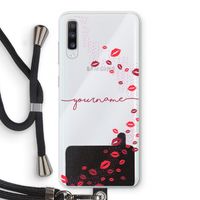 Kusjes: Samsung Galaxy A70 Transparant Hoesje met koord