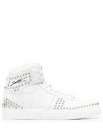 Philipp Plein baskets montantes Stars en cuir - Blanc - thumbnail