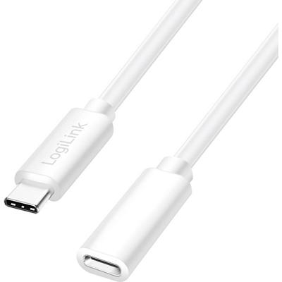 LogiLink USB-C-kabel USB 2.0 USB-C stekker, USB-C bus 1.00 m Wit CU0220