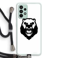 Angry Bear (white): Samsung Galaxy A52s 5G Transparant Hoesje met koord