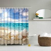 2 stuks kleurrijke strand conch Starfish shell polyester wasbaar bad douche gordijnen grootte: 180X180cm (Sunshine shell) 2 stuks kleurrijke strand conch Starfish shell polyester wasbaar bad douche gordijnen grootte: 180X180cm (Sunshine shell)