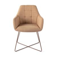 Jesper Home Noto eetkamerstoel Toasted Toffee cross rose