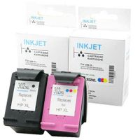 HP302XL zwart F6U68AE, HP 302XL kleur F6U67AEOpmerking : met niveau-indicator Set van 2x alternatief - compatible patroon voor HP 302XL zwart & kleur (met Füllstandsanzeige)