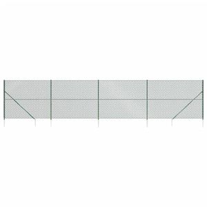 The Living Store Gaashek 1.6x10m - Groen - Gegalvaniseerd staal met PVC-coating