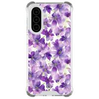 Samsung Galaxy A26 shockproof hoesje - Floral violet