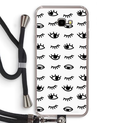 Eye pattern #2: Samsung Galaxy J4 Plus Transparant Hoesje met koord