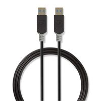 Nedis USB-Kabel | USB-A Male | USB-A Male | 5 Gbps | 2 m | 1 stuks - CCBW61000AT20 CCBW61000AT20 - thumbnail