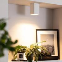 Plafondlamp wit &apos;Lapis&apos; gu10 modern gips opbouwspot modern downlighter 135mm