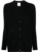 Allude cardigan en laine mélangée à col v - Noir