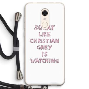 Christian Grey: Xiaomi Redmi 5 Transparant Hoesje met koord