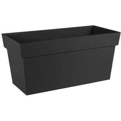 EDA Toscaanse muur met wielen - 79 x 35 x H 39 cm - 74 L - Zwart