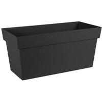 EDA Toscaanse muur met wielen - 79 x 35 x H 39 cm - 74 L - Zwart