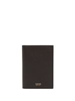 TOM FORD logo-lettering bi-fold leather cardholder - Marron