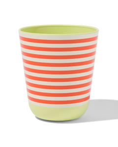 HEMA Bekers 9cm Strepen (lichtoranje)