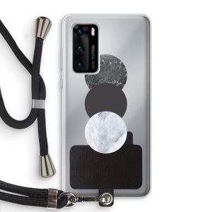Marmeren cirkels: Huawei P40 Transparant Hoesje met koord